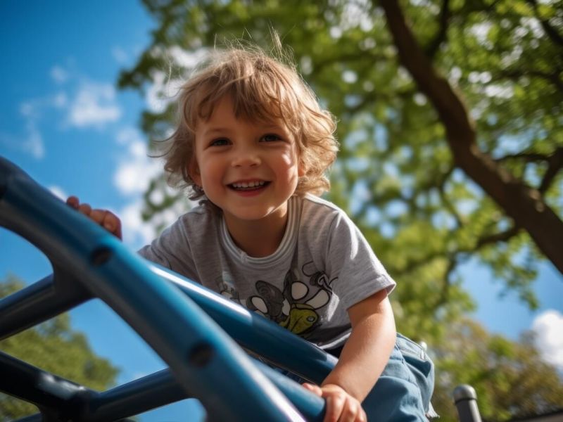 young boy on playground