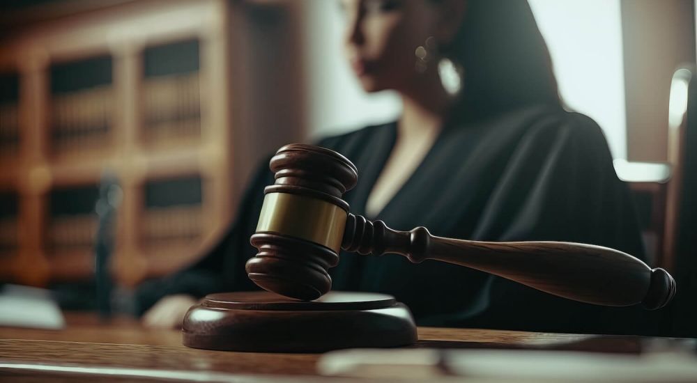 female judge in courtroom