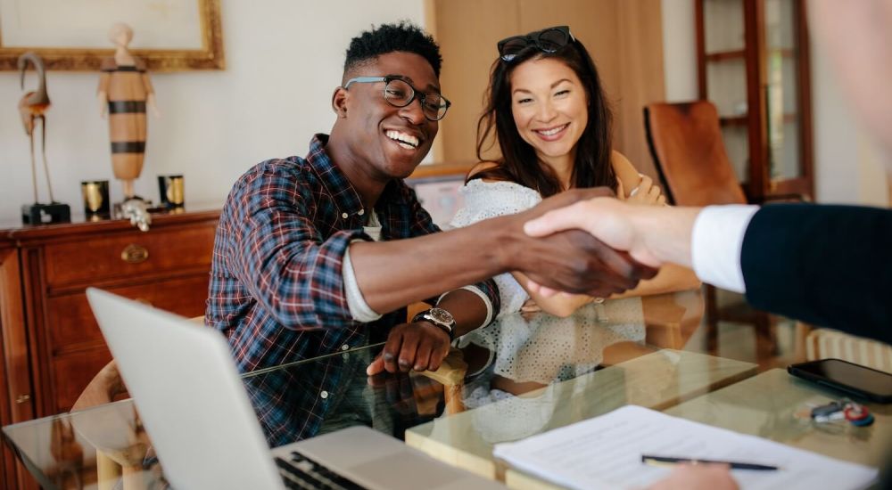 young couple buying a home