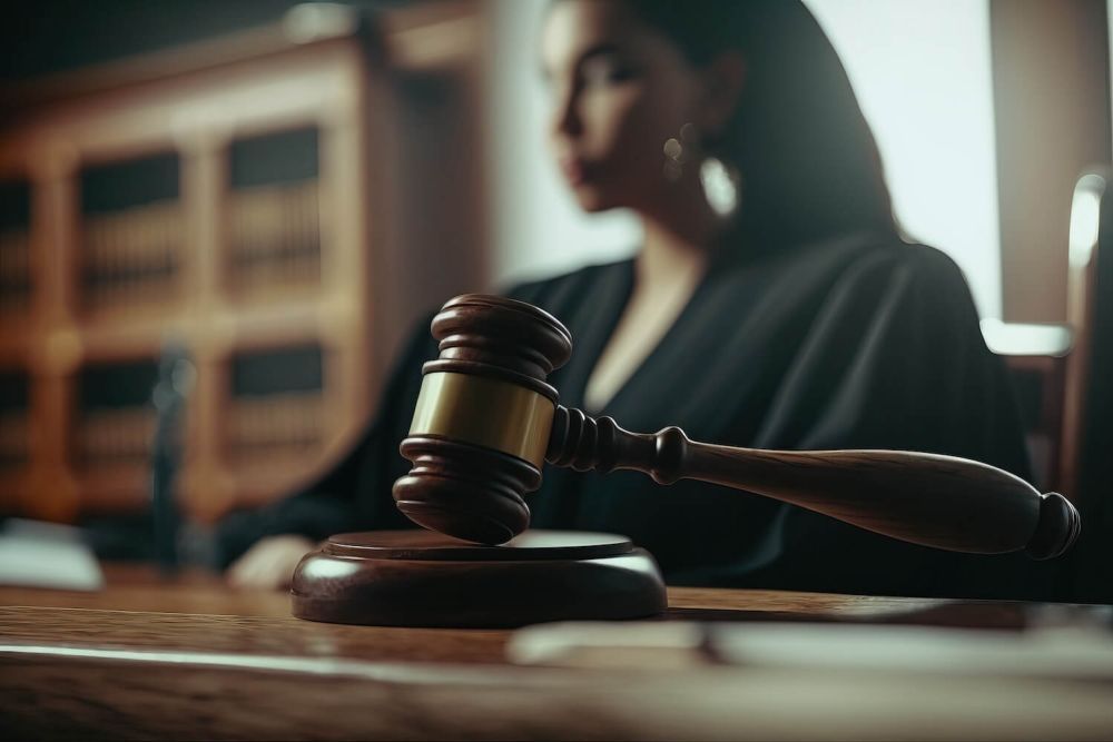 female judge in courtroom