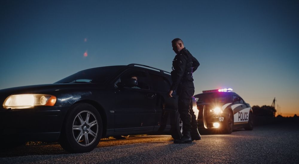 police traffic stop in progress