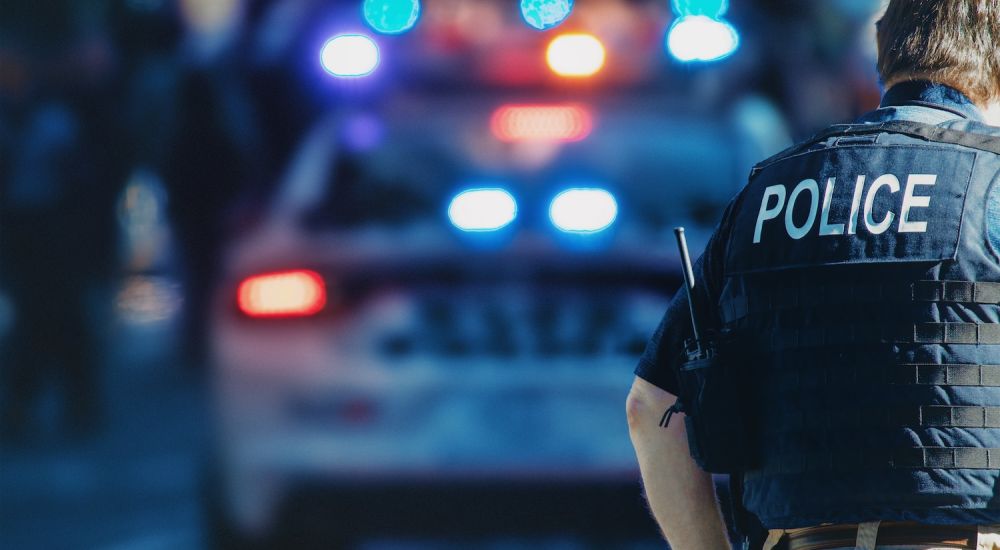 Police office in uniform