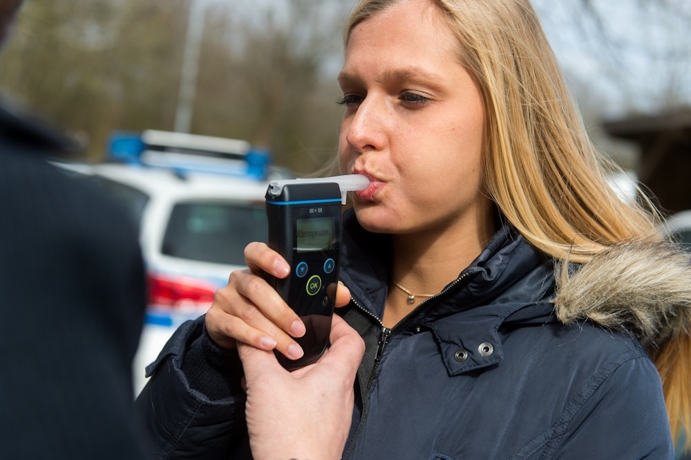 using breathalyzer