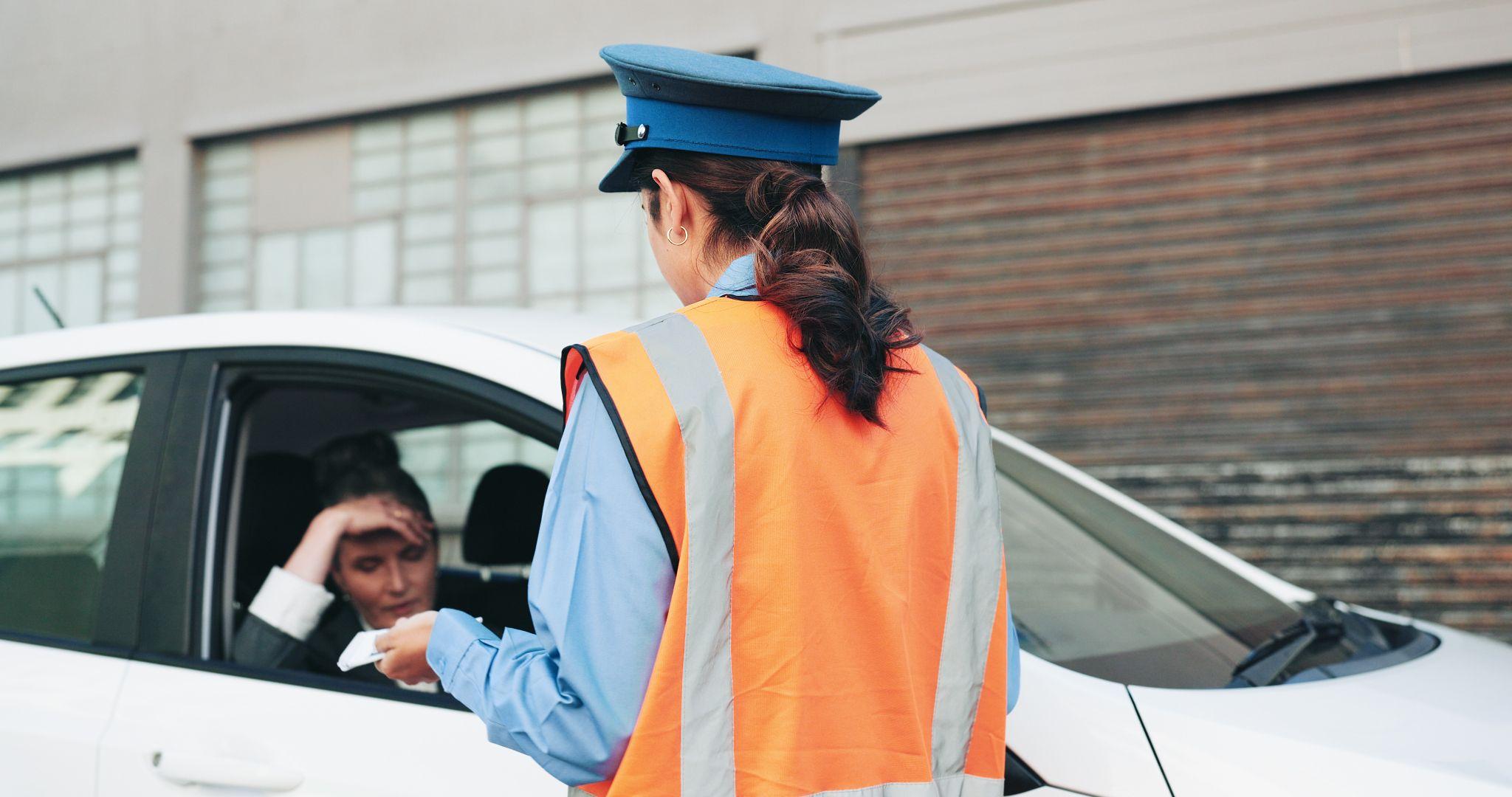 Getting a traffic ticket 